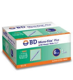 BD MICROFINE PLUS SERINGUE A INSULINE 1ML AIGUILLE 31G 6MM BOITE DE 10*10 REFERENCE 324905