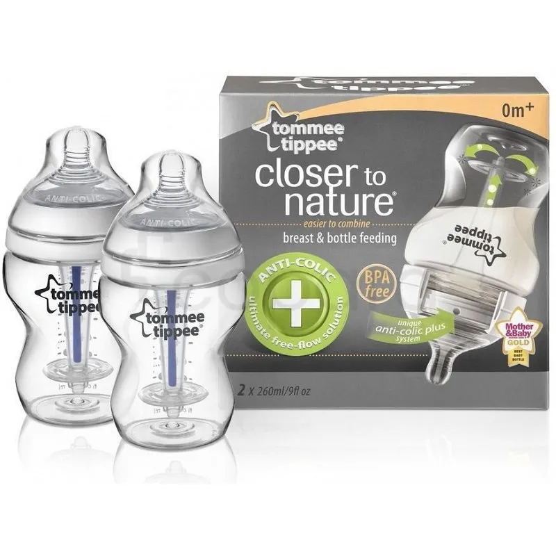 TOMMEE TIPPEE CLOSER TO NATURE ADVANCED ANTI-COLIQUE 2 BIBERONS 260ML