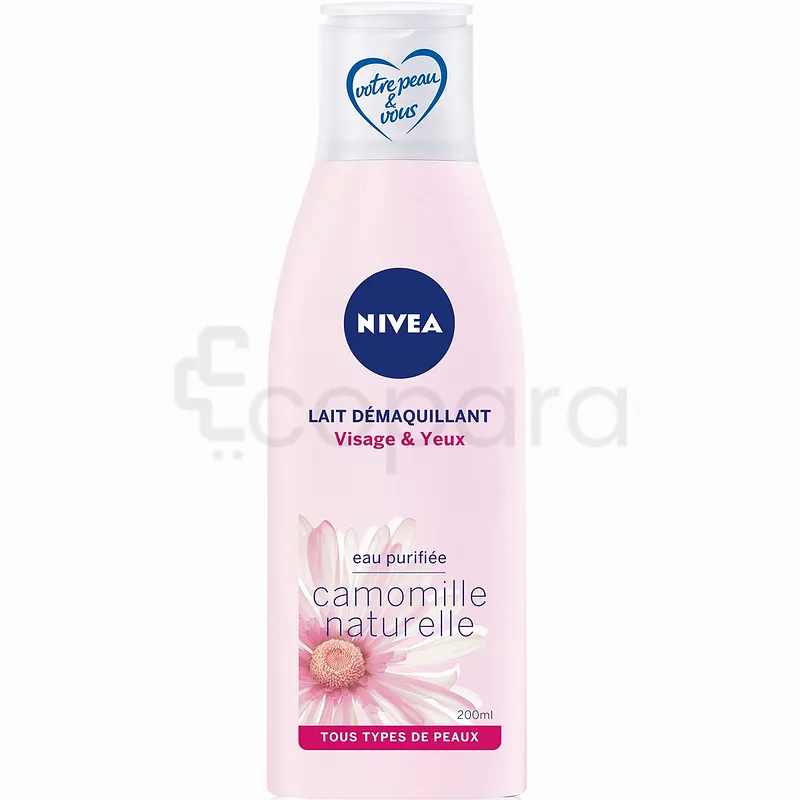 NIVEA LAIT DEMAQUILLANT VISAGE ET YEUX CAMOMILLE NATURELLE 200ML