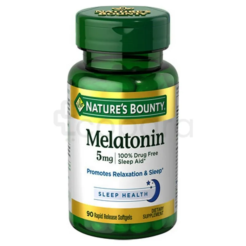 NATURE'S BOUNTY MELATONIN 5MG BOITE DE 90 GELULES