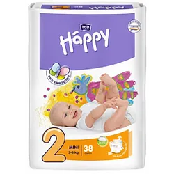 HAPPY BELLA COUCHES 3-6KG BOITE DE 38