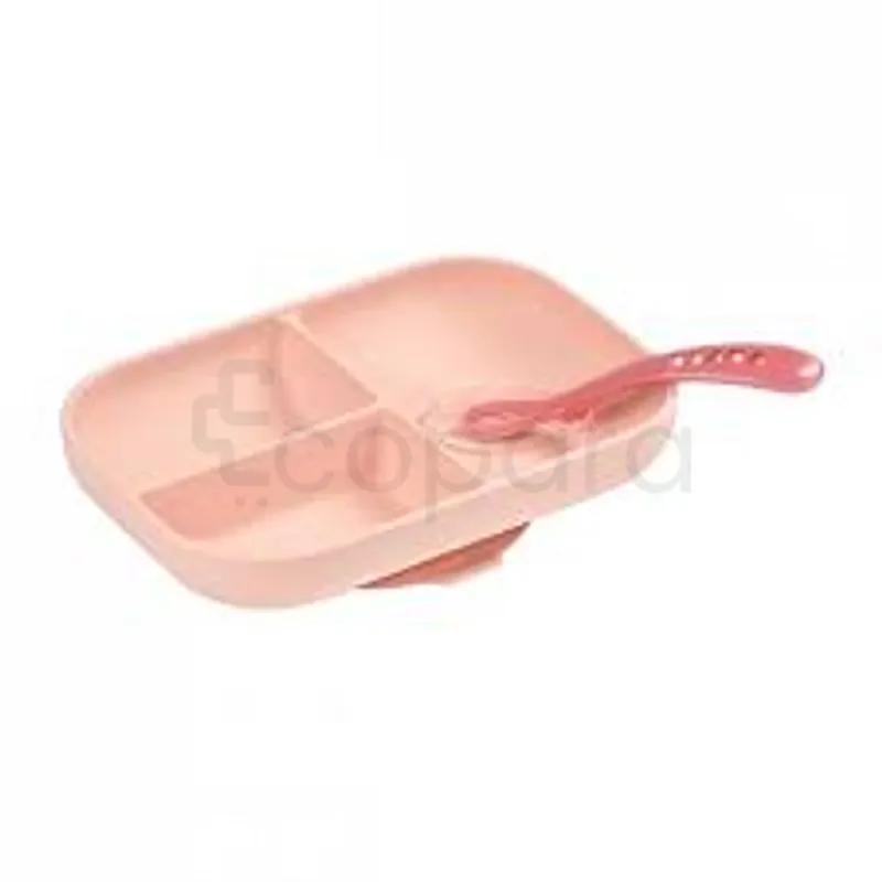 BÉABA SET REPAS ASSIETTE ROSE REFERENCE C1162297