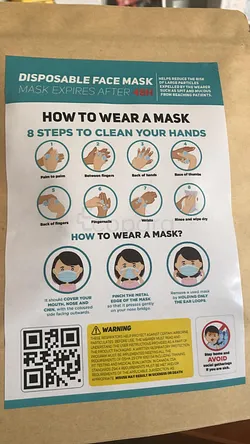 DISPOSABLE FACE MASK MASQUE TISSU LAVABLE