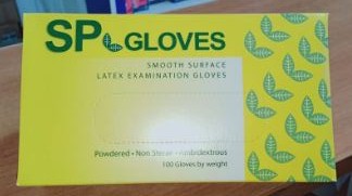SP GLOVES SMOOTH SURFACE LATEX EXAMINATION GLOVES TAILLE M BOITE DE 100