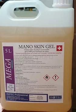 MANO SKIN GEL HYDROALCOOLIQUE 5L