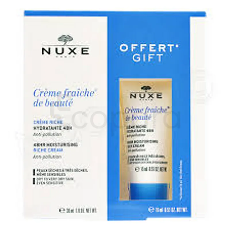 NUXE COFFRET CRÈME FRAÎCHE DE BEAUTE CRÈME RICHE 30ML + CRÈME RICHE 15ML