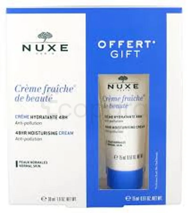 NUXE COFFRET CRÈME FRAÎCHE DE BEAUTE CRÈME HYDRATANTE 30ML + CRÈME RICHE 15ML