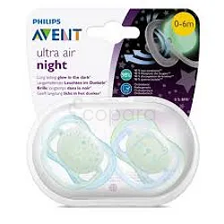 AVENT SUCETTE ULTRA AIR NIGHT 0-6MOIS REFERENCE SCF376/11