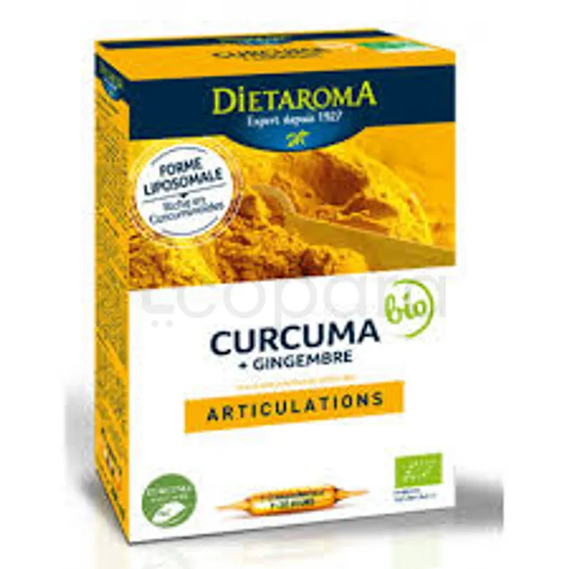 DIETAROMA CURCUMA GINGEMBRE AMPOULES BIO BOITE DE 20 AMPOULES