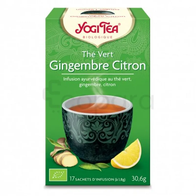 YOGI TEA GINGEMBRE CITRON BOITE DE 17 SACHETS