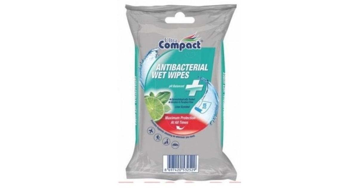 ULTRA COMPACT ANTIBACTERIAL WET WIPES BOITE DE 15