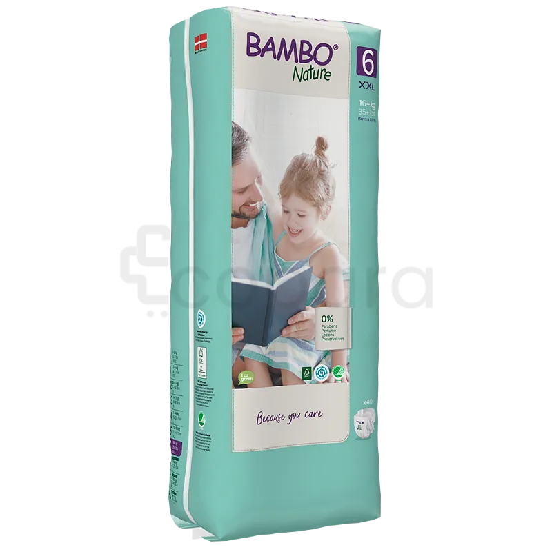 BAMBO NATURE COUCHES BEBE +16KG TAILLE 6 BOITE DE 40