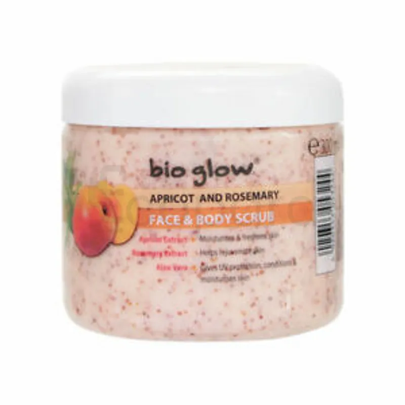 BIO GLOW ABRICOT ET ROMARIN GOMMAGE VISAGE ET CORPS 300ML
