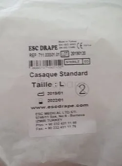 ESC DRAPE CASAQUE STERILE BLEU 115*140 TAILLE L