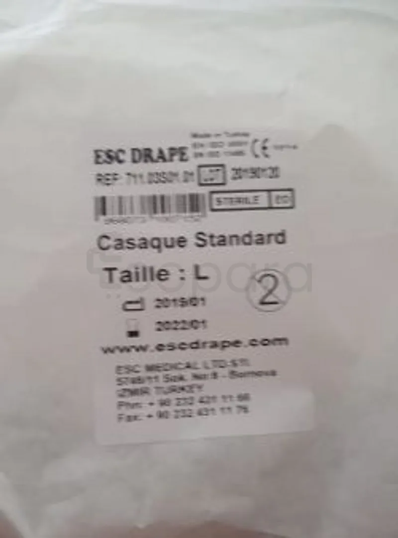 ESC DRAPE CASAQUE STERILE BLEU 115*140 TAILLE L