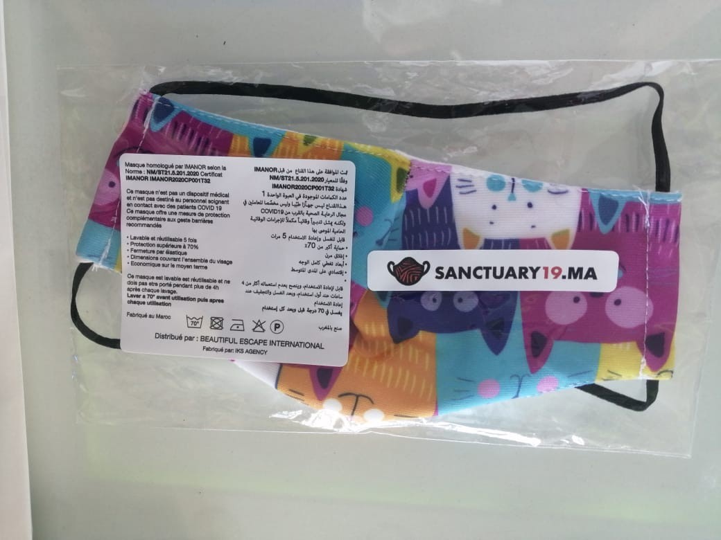 SANCTURAY BAVETTE POUR ENFANTS MAUVE ET BLEU /UNITE
