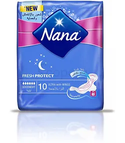 NANA FRESH PROTECT ULTRA WITH WINGS GOODNIGHT BOITE DE 10