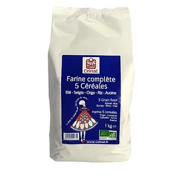 CELNAT FARINE COMPLETE 5 CEREALES 1KG