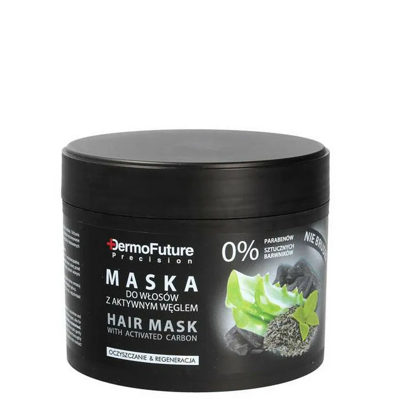 DERMOFUTURE MASKA MASQUE CAPILLAIRE AU CHARBON ACTIF 300G