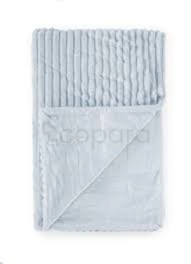 NAF NAF COUVERTURE BEBE MICROSOIE RAILLE BLEU