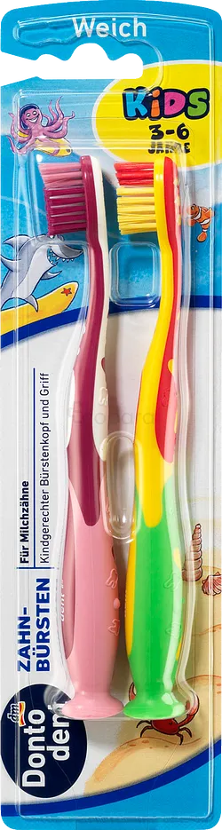 DONTODENT BROSSE A DENTS WEICH KIDS 3-6ANS BOITE DE 2