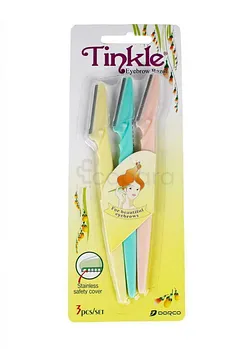 TINKLE EYEBROW RAZOR RASOIRS BOITE DE 3