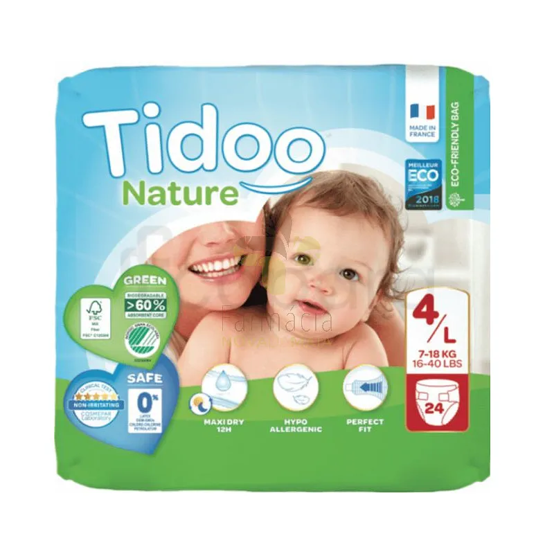 TIDOO COUCHES T4 TAILLE L 7-18KG BOITE DE 24