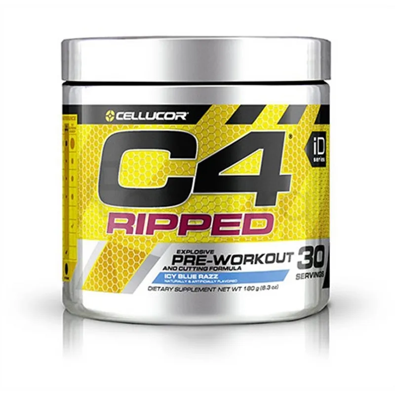 CELLUCOR C4 RIPPED PRE-WORKOUT ICY BLUE RAZZ 180G