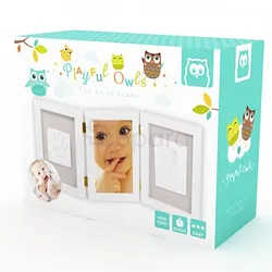PIAYFUL OWLS FOOTPRINT FRAME CADRE PHOTOS POUR BEBE