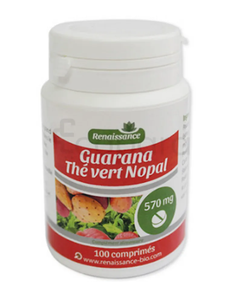 GPH RENAISSANCE GUARANA THE VERT NOPAL 570MG BOITE DE 100 COMPRIMES