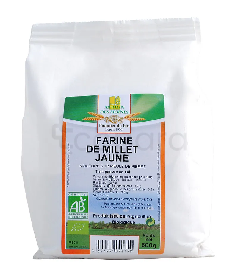 MOULIN DES MOINES FARINE DE MILLET JAUNE 500G