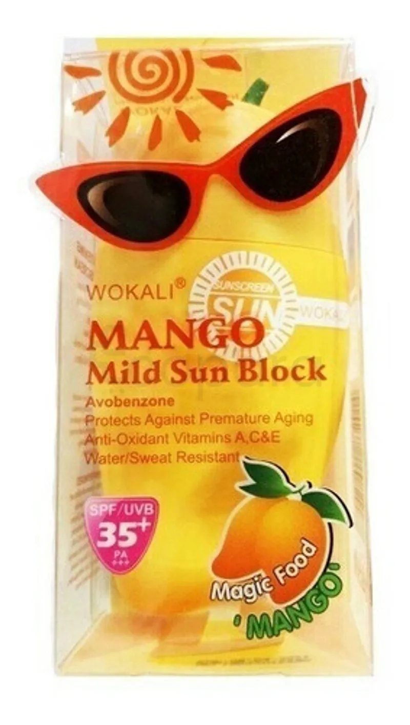 WOKALI MANGO MILD SUN BLOCK SPF35+ SUNSCREEN