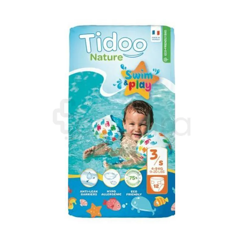 TIDOO CULOTTE DE BAIN T3 TAILLE S 4-9KG BOITE DE 12