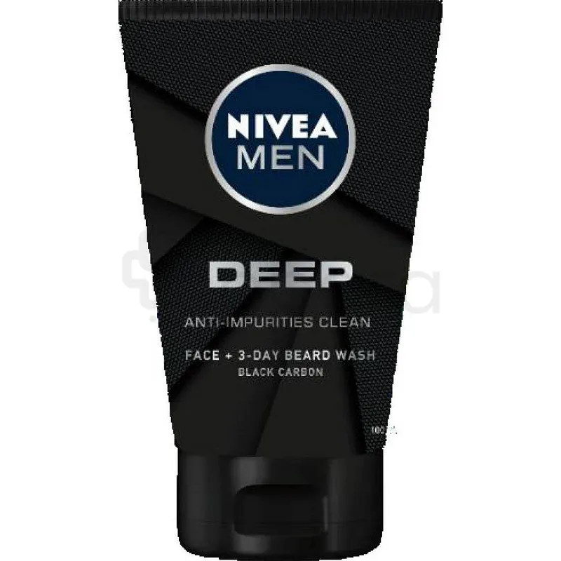 NIVEA MEN DEEP GEL NETTOYANT VISAGE ET BARBE 100ML