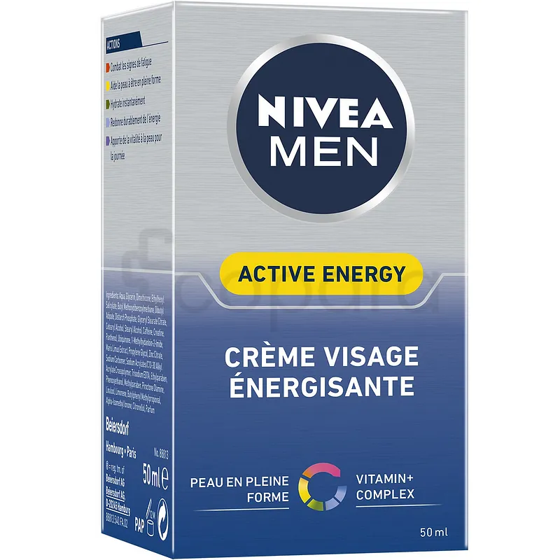 NIVEA MEN ACTIVE ENERGY CREME VISAGE ENERGISANTE 50ML