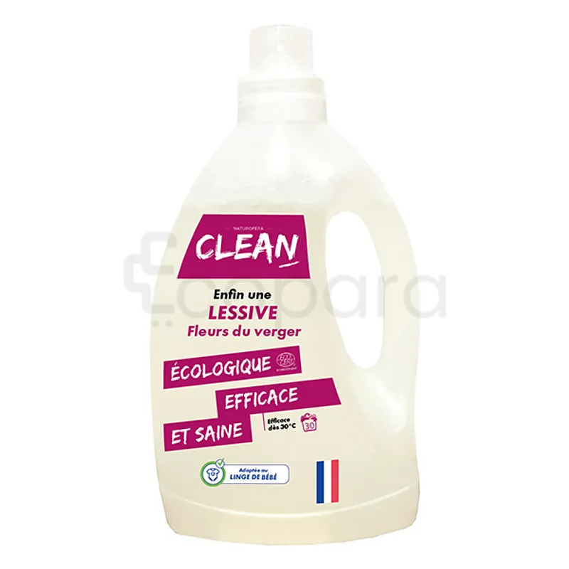CLEAN LESSIVE 30 LAVAGES FLEURS DU VERGER 1.5L