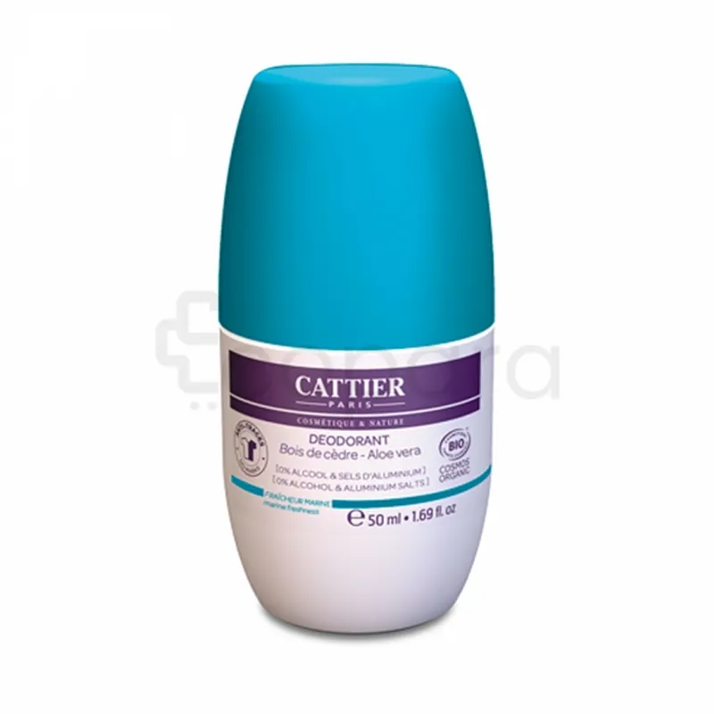 CATTIER DEODORANT ROLL-ON 24H BOIS DE CEDRE ET ALOE VERA 50ML