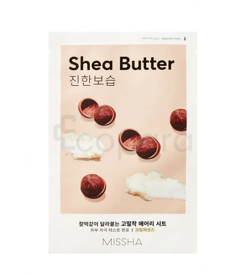 MISSHA AIR FIT SHEET MASQUE EN TISSU BEURRE DE KARITÉ SACHET BOITE DE 1