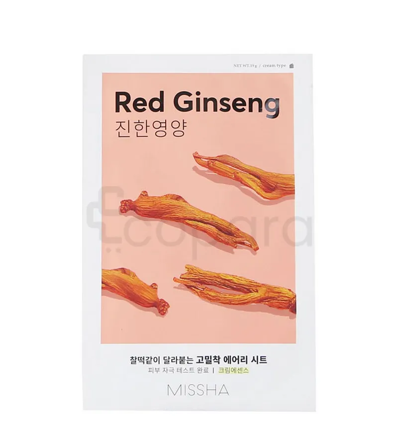 MISSHA AIR FIT SHEET MASQUE EN TISSU GINSENG ROUGE SACHET BOITE DE 1