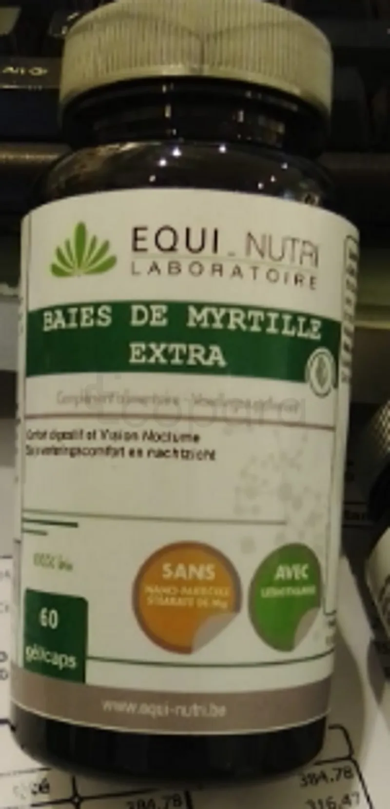 EQUI-NUTRI BAIES DE MYRTILLE EXTRA 250MG BOITE DE 60 GELULES