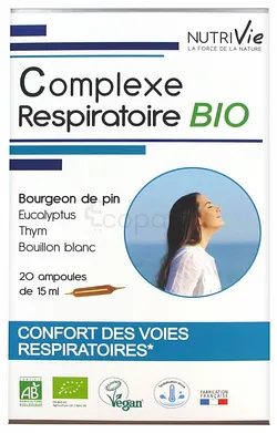 NUTRIVIE COMPLEXE RESPIRATOIRE BIO AMPOULE 15ML