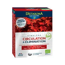 DIETAROMA CIRCULATION & ELIMINATION VIGNE ROUGE BOITE DE 45 COMPRIMES