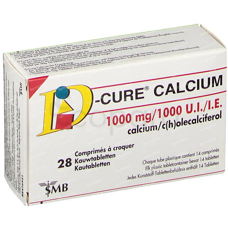 D CURE CALCIUM 1000MG BOITE DE 28 COMPRIMES