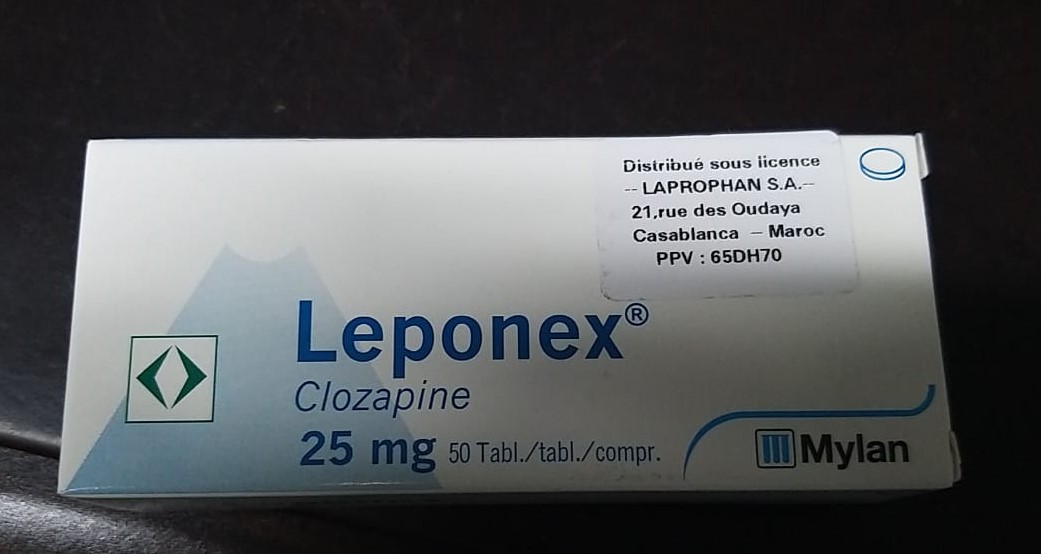 LEPONEX 25MG BOITE DE 50 COMPRIMES REFERENCE 1100055