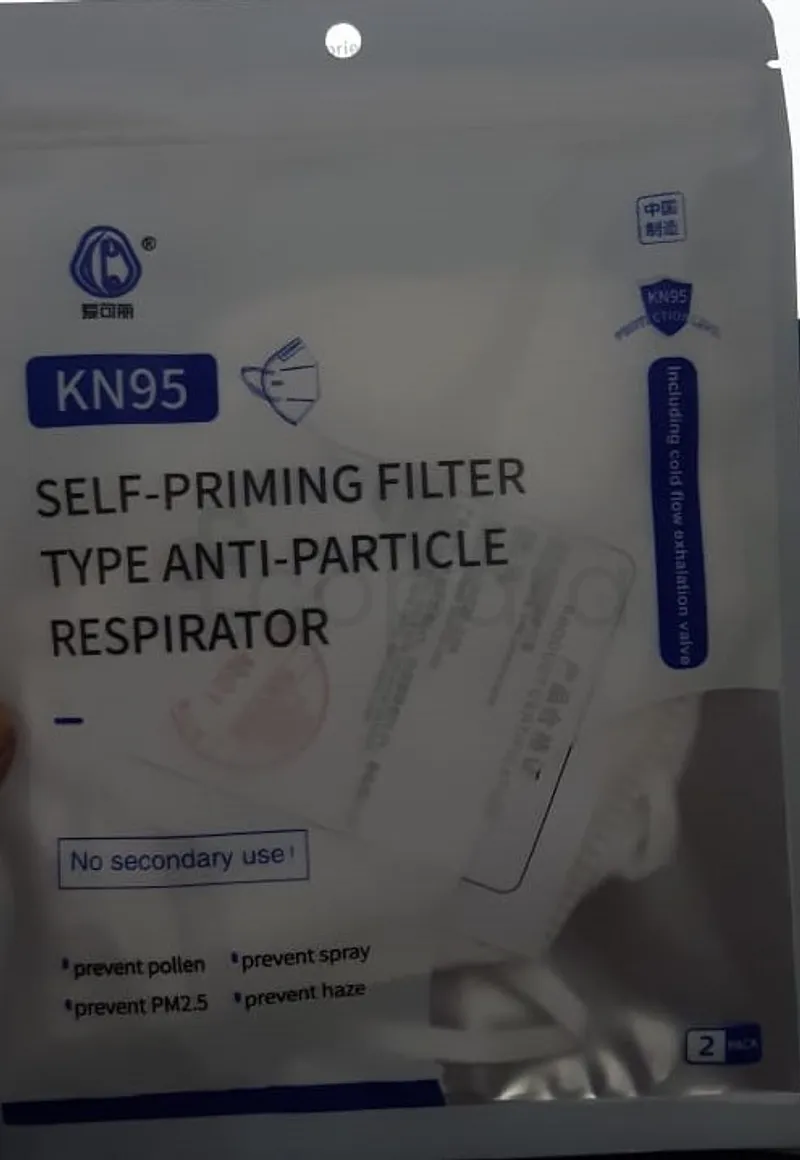MASQUE N95 AVEC VALVE TYPE ANTI-PRATICLE RESPIRATOR BOITE DE 2