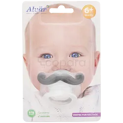ALVAR BABY DENTAL FUN SOOTHER SUCETTE MOUSTACHE +6MOIS