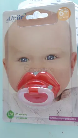 ALVAR BABY DENTAL FUN SOOTHER SUCETTE BOUCHE ROUGE +6MOIS