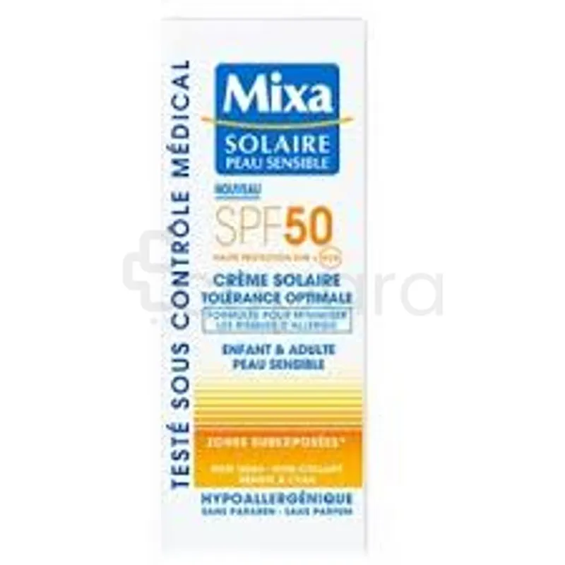 MIXA SOLAIRE PEAU SENSIBLE CREME SOLAIRE TOLERANCE OPTIMALE SPF50+ 75ML