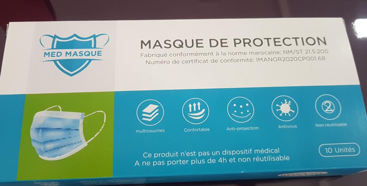 MED MASQUE MASQUE DE PROTECTION BOITE DE 10
