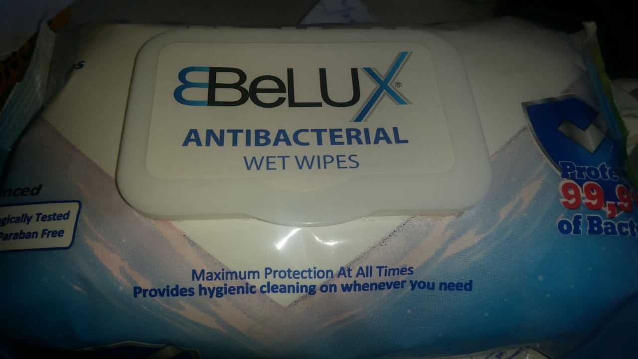 BELUX ANTIBACTERIAL WET WIPES LINGETTES BOITE DE 72